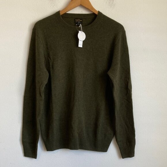 J. Crew Cashmere crewneck sweater Medium Dark Green - Picture 1 of 7